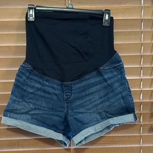 Jean maternity shorts